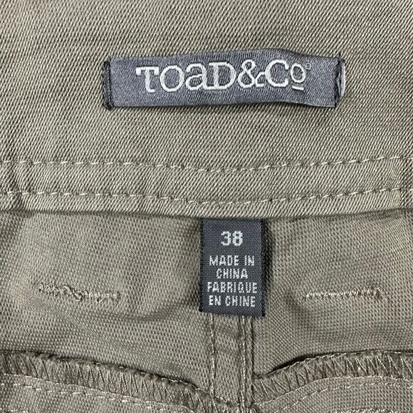 Toad & Co Size 38 Mens Brown Rover 10" Flat Front Chino Shorts - Picture 4 of 8